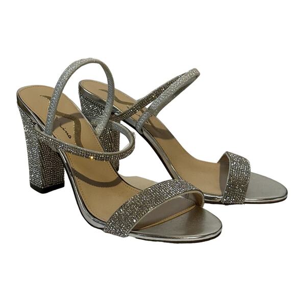 Nina Slingback Heels Silver Metallic Size 8.5 M  MRSP $99 Worn Once No Box - Picture 1 of 8